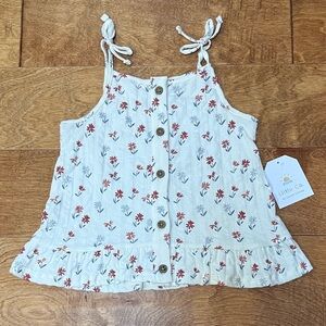 NEW WITH TAGS Little Co by Lauren Conrad Button-Front Swing Floral Tank Top - 4T